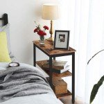 Rustic 3-Tier Side Table for Small Spaces