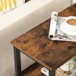 Rustic 3-Tier Side Table for Small Spaces