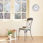 Vigorwise 8-Inch Silent Wall Clock with Humidity