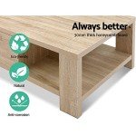 Modern Wooden Coffee Table with Storage Drawers