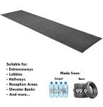 EcoGuard Diamond Indoor Wiper Mat – Charcoal Black 3'x10