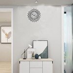 Black Metal Silent Drop Wall Clock with Glass Dial