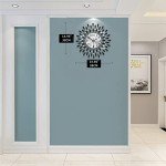 Black Metal Silent Drop Wall Clock with Glass Dial