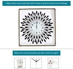 Black Metal Silent Drop Wall Clock with Glass Dial