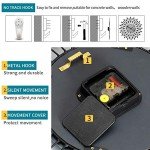 Black Metal Silent Drop Wall Clock with Glass Dial