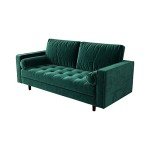 Velvet 3-Seater Corner Sofa with Chaise