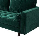 Velvet 3-Seater Corner Sofa with Chaise