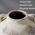 Rustic 5.8-Inch Terracotta Vase with Handles