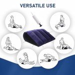 Blue Inflatable Pillow for Couples and Decor