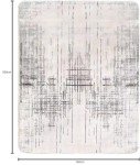 Modern Grey Area Rug for Living Room 160x200 cm