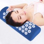 Blue Acupressure Neck Pillow for Relaxation