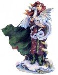 Fairy Holding Dragon Figurine by Jody Bergsma