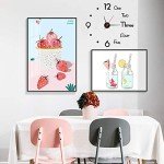 Modern 3D Frameless Silent Wall Clock - Black