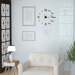 Modern 3D Frameless Silent Wall Clock - Black
