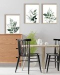 Botanical Olive Leaf Wall Art Set of 3