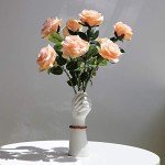 Modern 9-Inch Ceramic Flower Vase with Hand Design