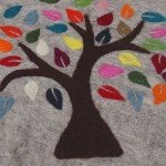 Tree of Life Hand-Felted Coaster Cushion Pad