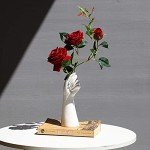 Modern 9-Inch Ceramic Flower Vase with Hand Design