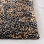 Florida Shag Grey and Beige Rectangular Rug 0.9m x 1.5m