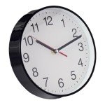 Modern Silent Battery Wall Clock - 8 Inch Black