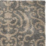 Florida Shag Grey and Beige Rectangular Rug 0.9m x 1.5m