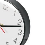 Modern Silent Battery Wall Clock - 8 Inch Black