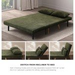 Cozy Green 2-Seater Folding Lounge Chair