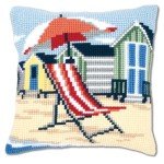 Vervaco Colorful Beach Chair Cross Stitch Cushion