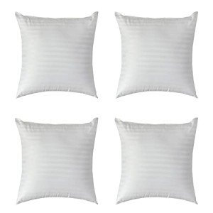 Yellow Microfiber Cushion Fillers, 16"x16", Set of 4