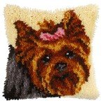 Yorkie Cushion Latch Hook Kit - 25.5cm x 25.5cm
