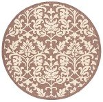 Safavieh Courtyard Chocolate Natural Round Area Rug