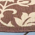 Safavieh Courtyard Chocolate Natural Round Area Rug