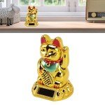 Lucky Cat Waving Solar Statue for Home & Business