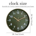 Silent 12-Inch 3D Wall Clock for Any Room