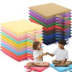 20 Pack 12" Square Floor Cushions for Kids