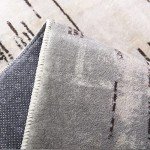 Modern Grey Area Rug for Living Room 160x200 cm