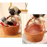 Cute Pug Dog Statue Storage Basket and Bowl