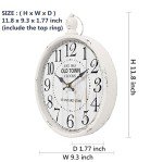 Vintage-Style Quiet Wall Clock - White 11.8