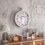 Vintage-Style Quiet Wall Clock - White 11.8