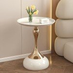 Elegant Round White Coffee Table for Living Spaces