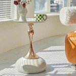 Elegant Round White Coffee Table for Living Spaces