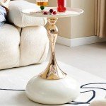 Elegant Round White Coffee Table for Living Spaces