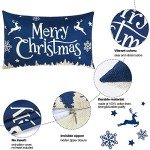 Christmas Throw Pillow Covers - Merry & Let It Snow