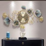 Ginkgo Leaf Design 37-Inch Wall Clock
