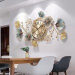 Ginkgo Leaf Design 37-Inch Wall Clock
