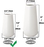 20 CM White Ceramic Vase for Flowers & Decor