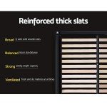 Charcoal Wingback Queen Bed Frame with Storage