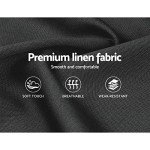 Charcoal Wingback Queen Bed Frame with Storage