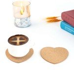 Heart-Shaped Cork Coasters, 4-Inch Pack of 30