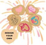 Heart-Shaped Cork Coasters, 4-Inch Pack of 30